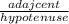 \frac{adajcent}{hypotenuse}