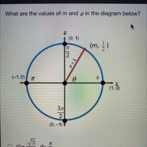 What are the values of m and e in the diagram below?