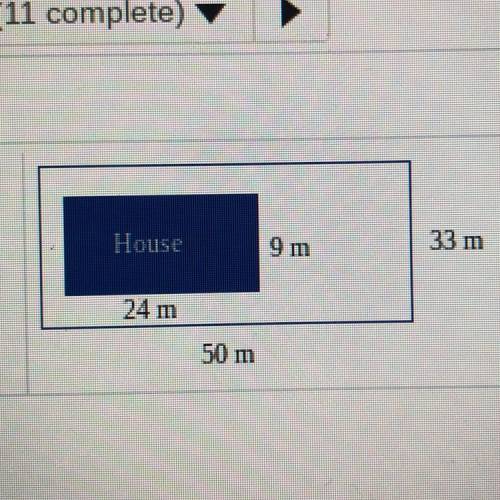 A lot is 50 m by 33 m. A house 24 m by 9 m is built on the lot. How much area is left over?