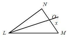 Please help ASAP−−→lo bisects∠nlm, lm = 18, no = 4, and ln = 10. what is the value of x?