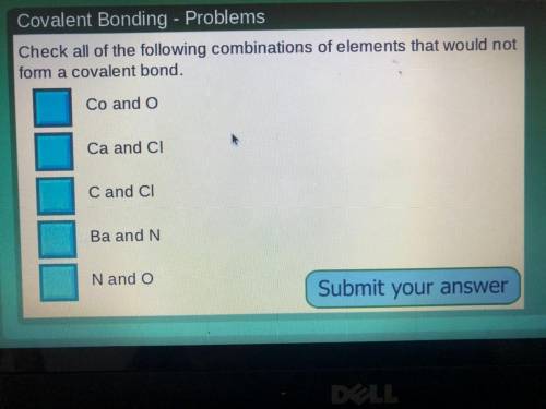 Which Combinations of elements do not form a covalent bond?