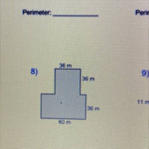 Find the perimeter of the shape  thank u :)