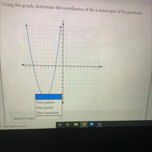 Using the graph, determine the coordinates of the x-intercepts of the parabola.