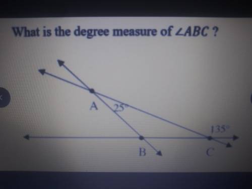 HELP PLEASE - I THINK I HAVE AN IDEA OF WHAT TO DO BUT I'M NOT CONFIDENT

What is the degree measu
