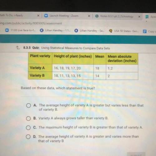 Question 2 of 5

Mr. Fowler's science class grew two different varieties of
plants as part of an e