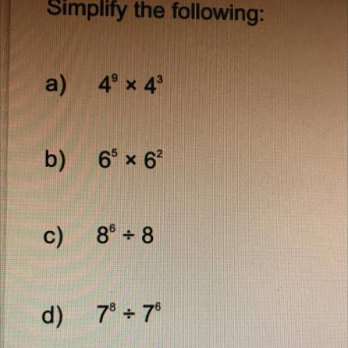 Plz I need help with the last 2 and plz simplify then