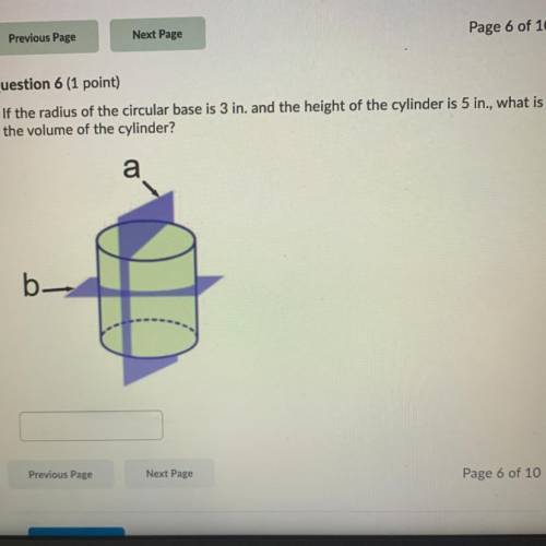 What is the volume of the cylinder?