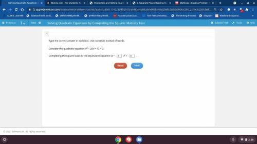 Type the correct answer in each box. Use numerals instead of words.

Consider the quadratic equati