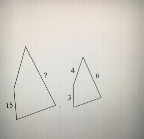 These polygons are similar. Find the missing side length.
Can you guys help?