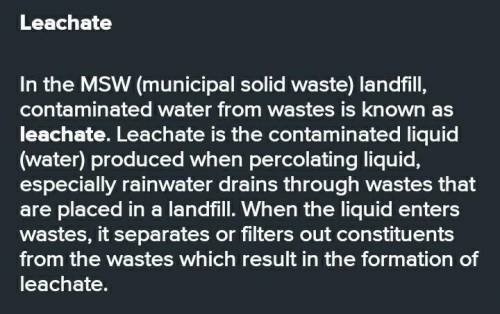 Which component of the MSW landfill test and ensures that ground water is not contaminated
