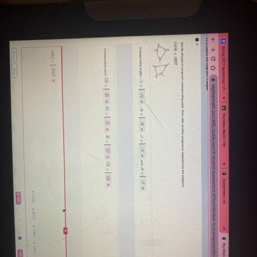 Identify all pairs of congruent corresponding parts. Then write another congruence statement for th