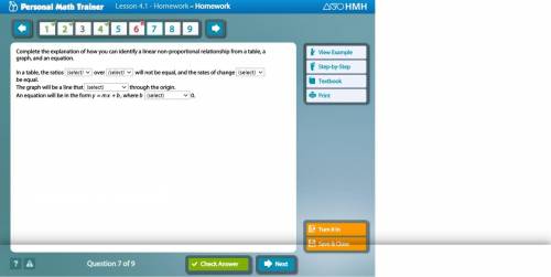 Please help, I have 20 min to do this.

In a table, the ratios (y,x) over (x,y) will not be equal,