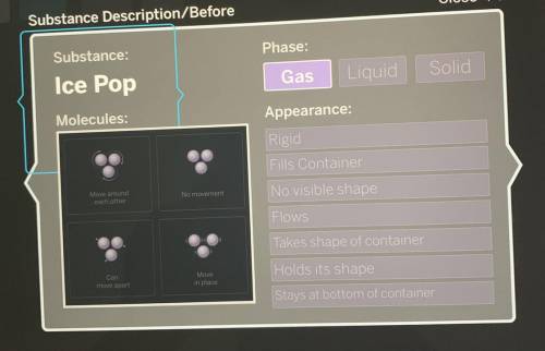 Select all that apply for gas molecules