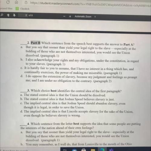 3. Which choice best identifies the central idea of the first paragraph?

a. The stated central id