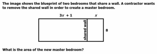 A large 32x+1 square units

b large 11x+8 square inches
c large 32x+8 square inches
d large 11x+1