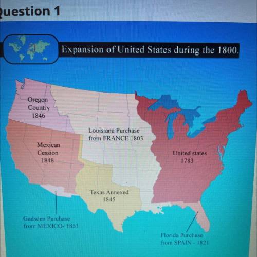 Consider the growth of the country during the 1800s. Use the map and your knowledge of the time per