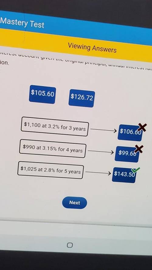 calculate the interest earned on simple-interest account given the original principal,annual intere