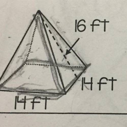 How to find the surface area of a pyramid