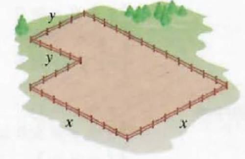 Two adjoining square fields with an area of 2900 square feet are to be enclosed with 240 feet of fe