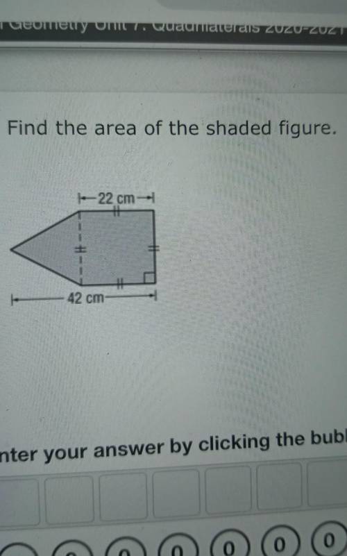 Find the area of the shaded figure​