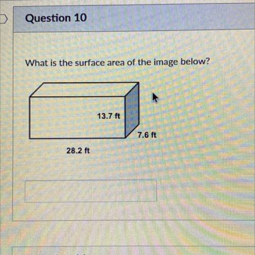 What is the surface area of the image below?