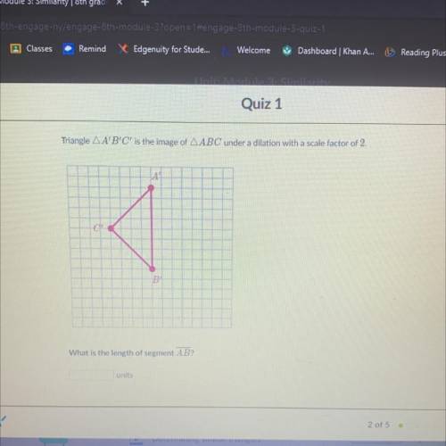 Triangle AA'B'C' is the image of A ABC under a dilation with a scale factor of 2.
A
C
B