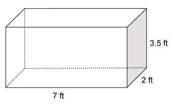 What is the volume of this right rectangular prism?

______ ft3
Question 7 options:
49
91
12.5
