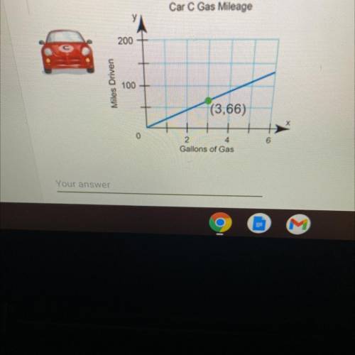 How many miles will car C travel on 1 gallon of gas? Please help me!