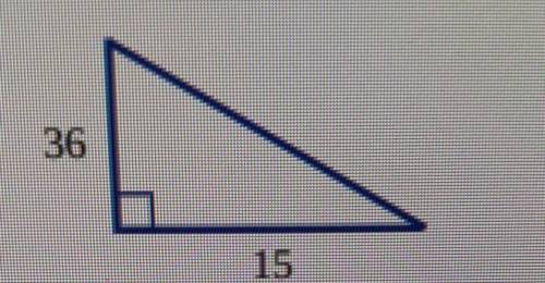 The length of the hypotenuse is ​