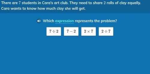 There are 7 students in cara art club . They need to share 2 rolls of clay equally . Cara wants to