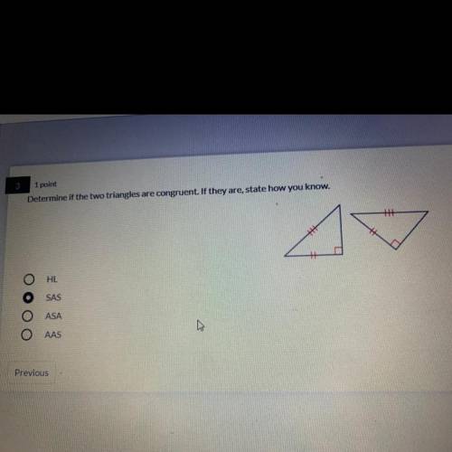 Determine if the two triangles are congruent. If they are, state how you know.