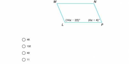 Find angle P in the Parallelogram LMNP