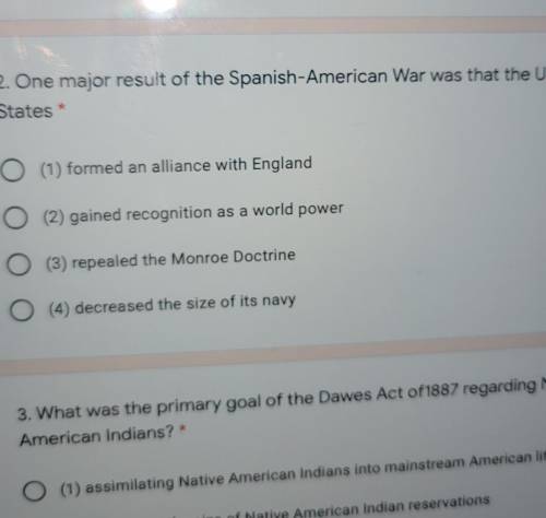 One major result of the Spanish American war was that the United States ​