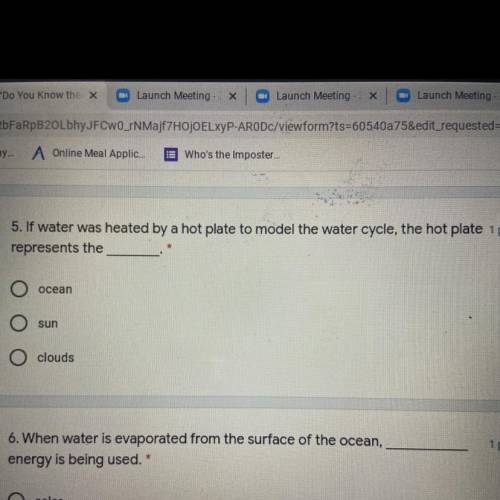 If water was heated by hot plate tomorrow the water cycle the hotplate represents the what￼
