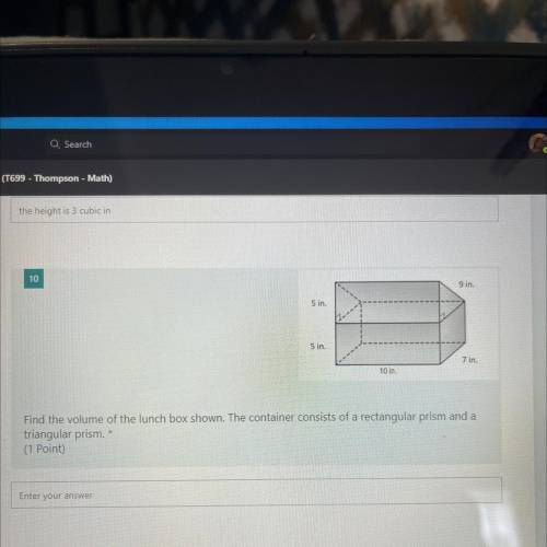 i just confused on what the triangular prisms volume is. i think i’m doing it correctly but online