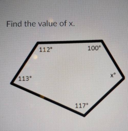 Find the value of x. ​