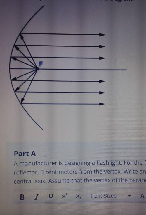 A manufacturer is designing a flashlight. for the flashlight to admit a focused beam the bulb needs