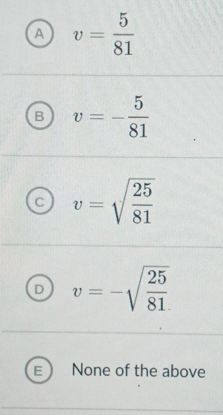 Hi my question is it says Find the solution(s) of the following equation. I attached the possible