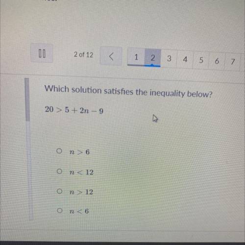 20>5 + 2n - 9
Plz help me with this