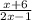 \frac{x+6}{2x-1}