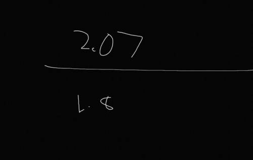 3. Chad jumped 2.07 meters. Everett

jumped 1.8 meters. How many times
farther did Chad jump than E