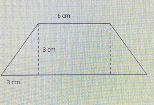 Find the area of the trapezoid
A) 18cm
B) 22.5cm
C) 27cm
D) 45cm