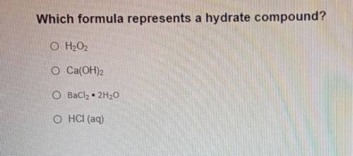 Which formula represents a hydrate compound?​