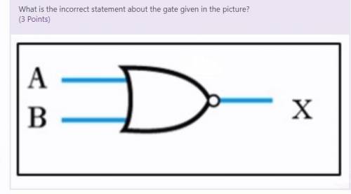 Brainliest for correct answer :)
a. X = A NOR B
b. X= NOT (A OR B)
c. X = A OR B