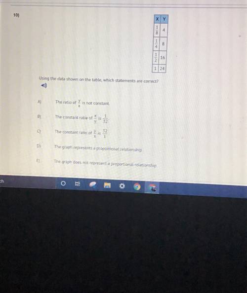 Using the da tat shown on the table, which statements are correct