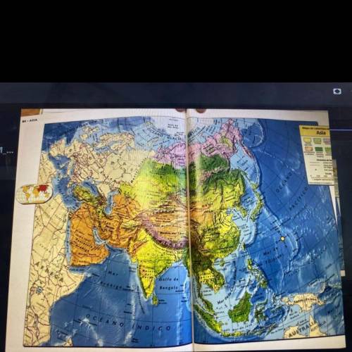 Lee y analiza el mapa de Asia. Contesta la siguiente informacion.

1. Que tipo de mapa muestra la