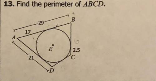 13. Find the perimeter of ABCD.