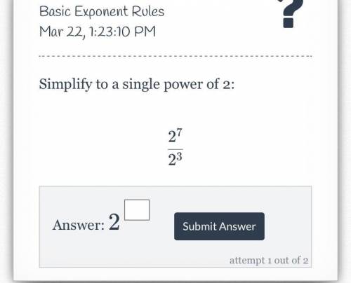 Simplify to a single power of 2