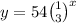 y = 54\binom{1}{3}^x