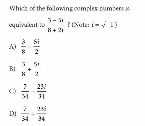 What of the following complex numbers is equivalent to?